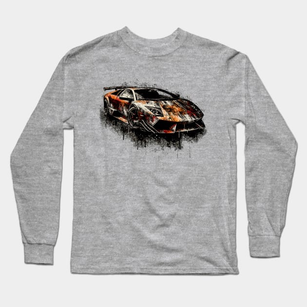 Lamborghini Murcielago Long Sleeve T-Shirt by Vehicles-Art